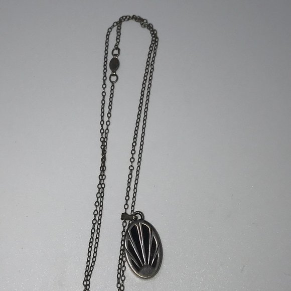 19" Vintage Cable chain with Onyx Starburst Pendant - Picture 5 of 16